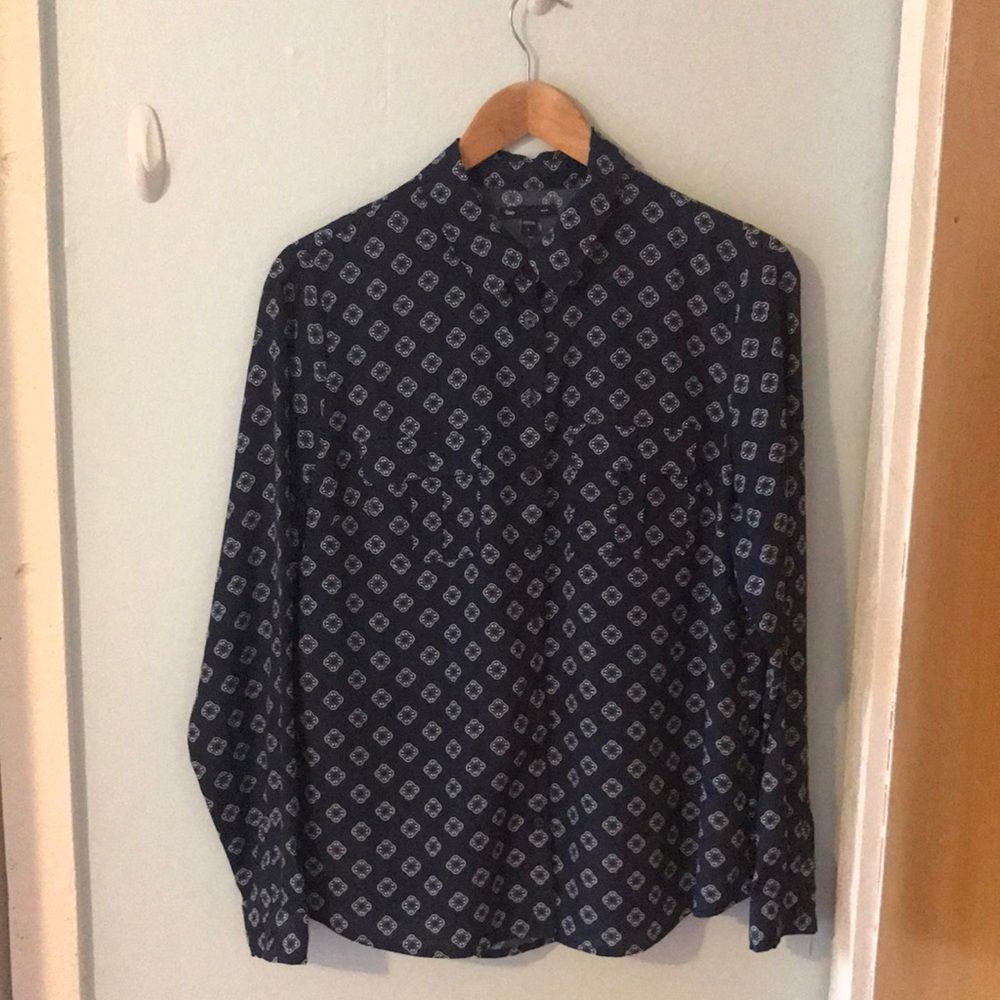 Gap Navy Blue Blouse-Size Large-EUC Like New
